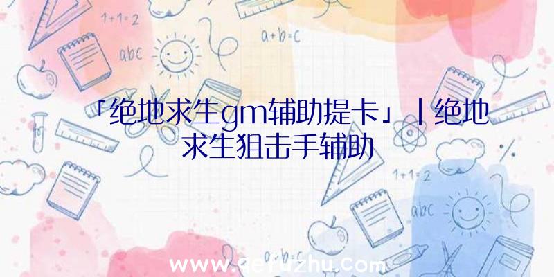 「绝地求生gm辅助提卡」|绝地求生狙击手辅助